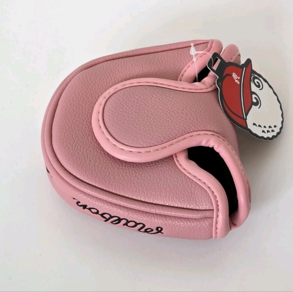Malbon Golf Fishermans Bucket Hat Mallet Putter Headcover Pink Magnetic NEW - Picture 10 of 11